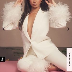 House of CB IMAN Ivory Blazer and FAE Pants (Suit)